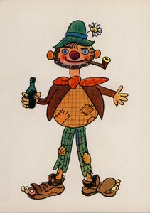 Yksi Walter Trierin hulluista ihmisistä (värilitografia). tekijältä Walter Trier