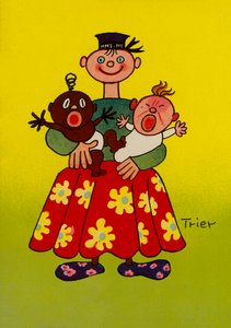 Yksi Walter Trierin hulluista ihmisistä (värilitografia). tekijältä Walter Trier