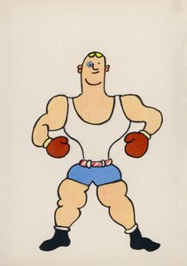 Yksi Walter Trierin hulluista ihmisistä (värilitografia). tekijältä Walter Trier