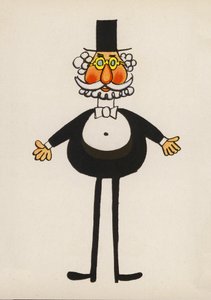 Yksi Walter Trierin hulluista ihmisistä (värilitografia). tekijältä Walter Trier