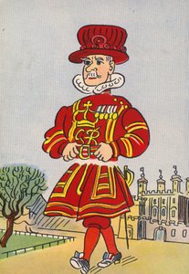 Walter Trierin hullut puvut: Englanti, Beefeater (värilitografia).