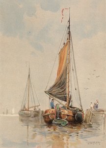Hollantilaiset veneet Maasilla (värilitro) tekijältä Walter William May