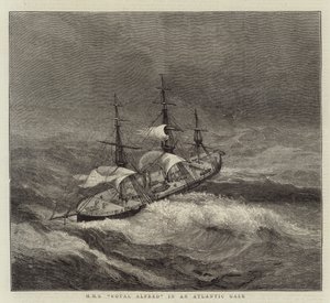 HMS Royal Alfred Atlantin myrskyssä tekijältä Walter William May