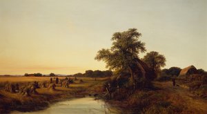 Sadonkorjuuaika (öljy kankaalle)