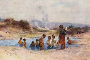 Uusi-Seelanti: (värilitro): Kuumassa altaassa (värilitro)