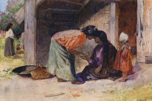 Uusi-Seelanti: "Te Hongi" (värilitografia): "Te Hongi" (värilitografia)