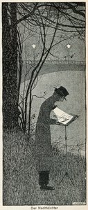 "The Night Poet" "The Night-Closer", 1898 tekijältä Walther Caspari