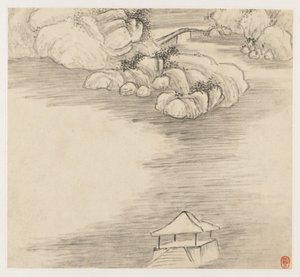 Maisemaalbumi: Leaf 3, 1677. tekijältä Wang Gai