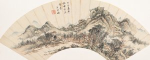 Landscape after Huang Gongwang, dated 1677.