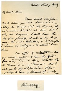 Bengalin kenraalikuvernöörin Warren Hastingsin kirje vaimolleen, 17. elokuuta 1780. tekijältä Warren Hastings