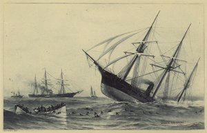 Alabaman uppoaminen (litho) tekijältä Warren Sheppard