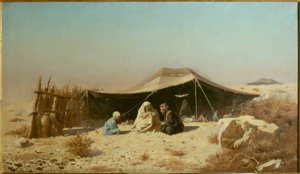 Arabit autiomaassa lukemassa Koraania
