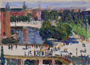 Amsterdam - Näkymä ikkunasta. 1904 tekijältä Wassily Kandinsky