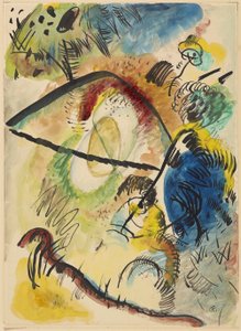 Akvarelli IX (mustilla viivoilla) tekijältä Wassily Kandinsky