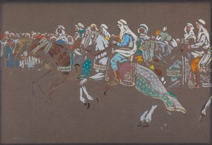 Arabialainen ratsuväki tekijältä Wassily Kandinsky