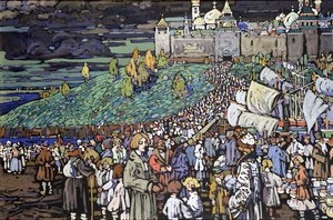 Kauppiaiden saapuminen tekijältä Wassily Kandinsky