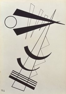 Korostetut painot mustavalkoisena tekijältä Wassily Kandinsky