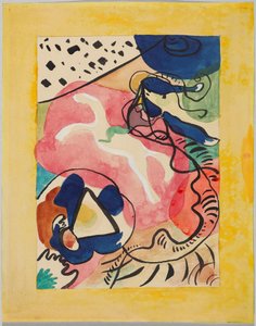Entwurf für den Umschlag des Almanachs "Der Blaue Reiter" tekijältä Wassily Kandinsky