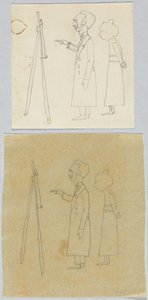 Kandinsky ja Münter maalaustelineen edessä tekijältä Wassily Kandinsky