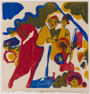 Klänge S. 85 (Bauer und Student) tekijältä Wassily Kandinsky