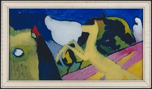 Keltaisen hevosen kanssa tekijältä Wassily Kandinsky