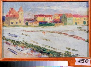 München (Allemagne) (München). Peinture de Vassily Kandinsky (ou Wassily Kandinski ou Kandinskij tekijältä Wassily Kandinsky