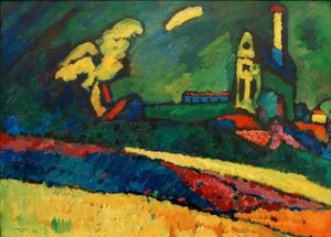 Murnau – Landschaft mit Kirche I tekijältä Wassily Kandinsky