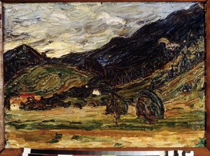"Maisema" Vassily Kandinskyn maalaus (tai Wassily Kandinsky tai Kandinskyj tekijältä Wassily Kandinsky