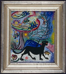Fantasialintu ja musta pantteri tekijältä Wassily Kandinsky