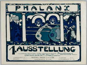 Falangin ensimmäisen näyttelyn juliste tekijältä Wassily Kandinsky