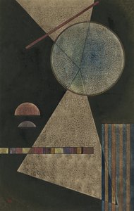 ""Point de rendezvous"" (Kokouspaikka) Wassily Kandinskyn (tai Wassily Kandinski tai Kandinskij) akvarelli ja guassi tekijältä Wassily Kandinsky