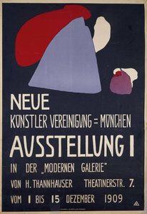 Juliste 1. näyttelyyn Neue Künstlervereinigung München..., 1909. tekijältä Wassily Kandinsky