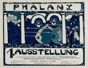 Ensimmäisen falangin näyttelyn juliste, 1901. tekijältä Wassily Kandinsky