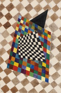 "Quadrille"" (neliö) Aquarelle de Wassily Kandinsky (tai Wassily Kandinsky tai Kandinsky tekijältä Wassily Kandinsky