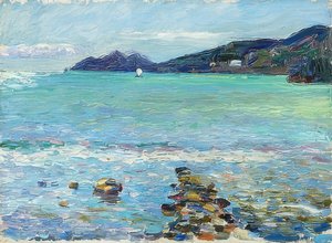 Rapallo, näkymä Portofinoon. Noin 1906