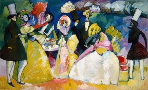 Krinoliiniyhteiskunta. 1909 tekijältä Wassily Kandinsky