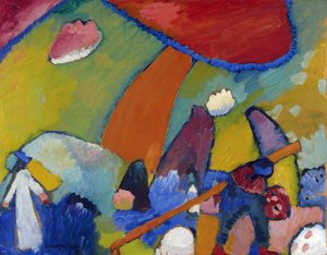 ""Rantakohtaus"" Vassily Kandinskyn (tai Wassily Kandinski tai Kandinskij) maalaus tekijältä Wassily Kandinsky