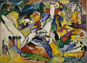 Luonnos sävellyksestä II, 1909-1910. tekijältä Wassily Kandinsky