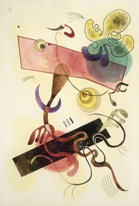 Täplät: Vihreä ja Pinkki tekijältä Wassily Kandinsky