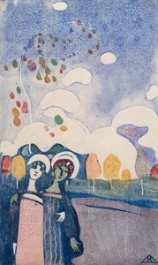 Kaksi tyttöä tekijältä Wassily Kandinsky