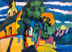 Riegseen kyläkirkko tekijältä Wassily Kandinsky