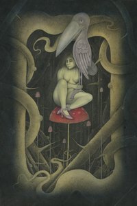 Lintu kädessä, 2007 (sekatekniikka) tekijältä Wayne Anderson