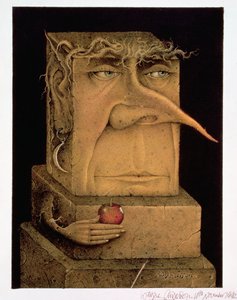 Adam (lyijykynä ja väriliitu paperille) (pari 155035) tekijältä Wayne Anderson