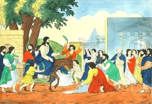 Kristuksen tulo Jerusalemiin, 1800-luku tekijältä Weenix