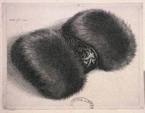 Suuri muhvi brokaattinauhalla, 1647 tekijältä Wenceslaus Hollar