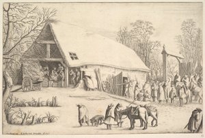 Kuninkaiden palvonta, Augustin Braunin mukaan, 1646. tekijältä Wenceslaus Hollar