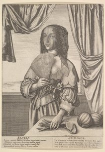Aestas - Kesä Kolmen neljäsosan pituiset vuodenajat, 1641. tekijältä Wenceslaus Hollar