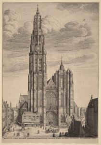 Antwerpenin katedraali tekijältä Wenceslaus Hollar