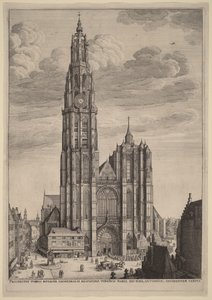 Antwerpenin katedraali tekijältä Wenceslaus Hollar