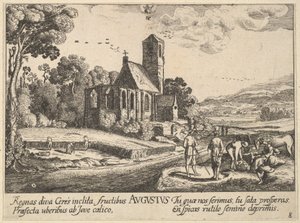 elokuu, 1628-29. tekijältä Wenceslaus Hollar